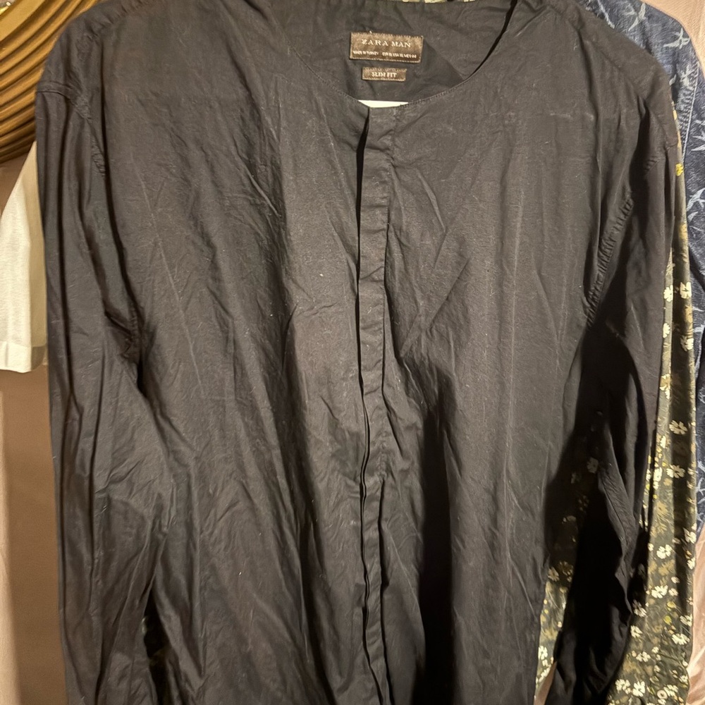 Zara Black Slim Fit Shirt